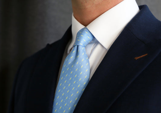 CHAMPAGNE FLUTE PRINT SILK TIE