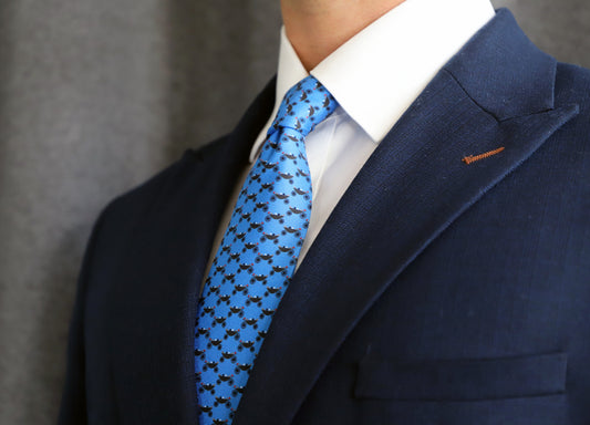 ROYAL CARRIAGES PRINT SILK TIE