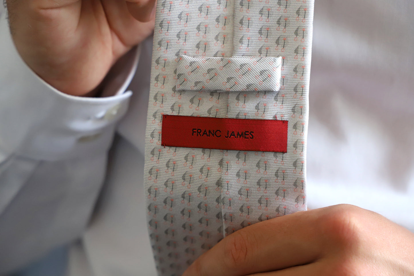 SADDLE PRINT SILK TIE