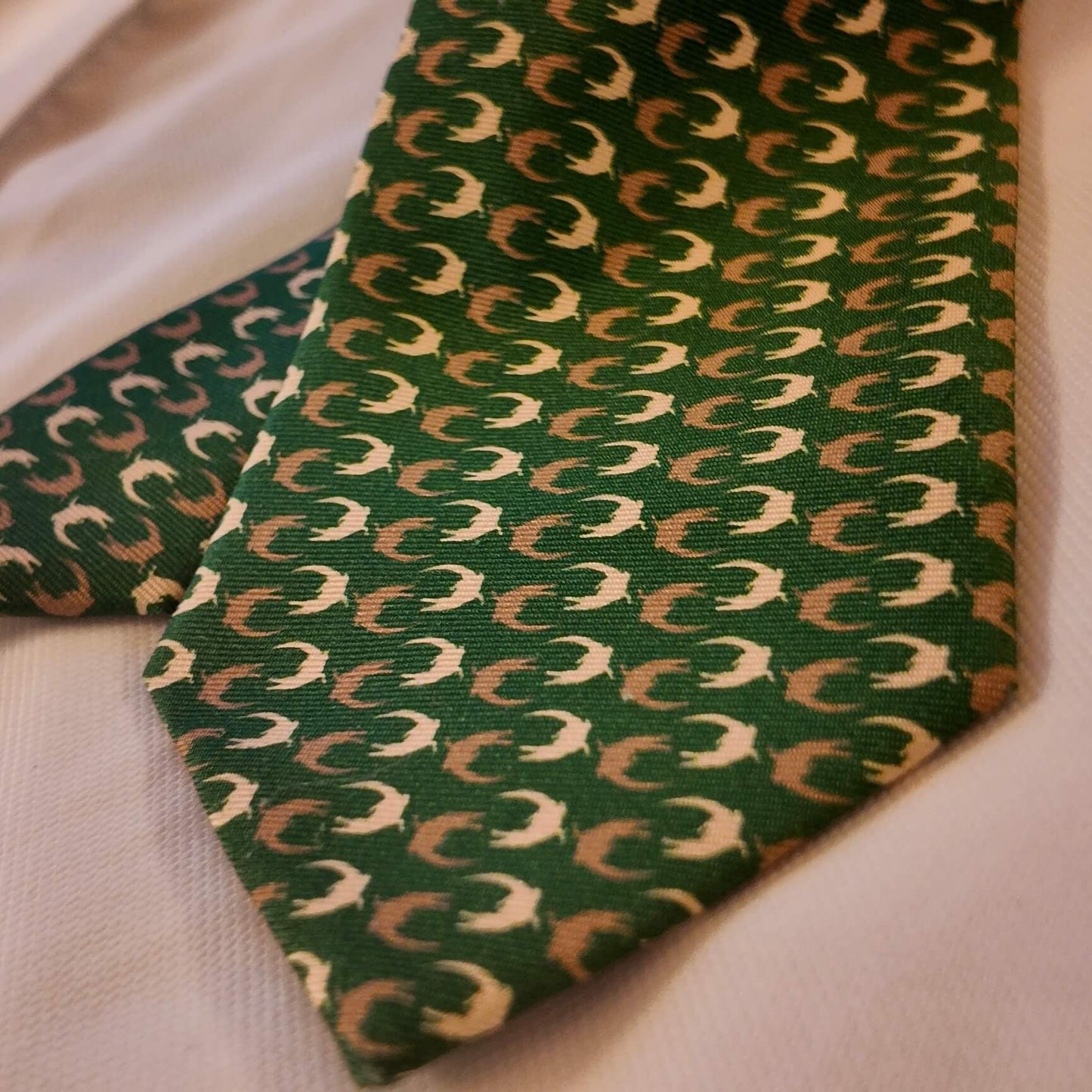MOSS CROC SILK TIE