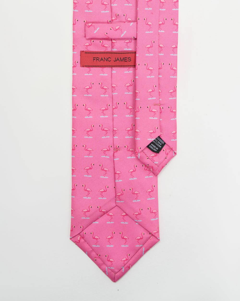 FLAMINGO PRINT SILK TIE