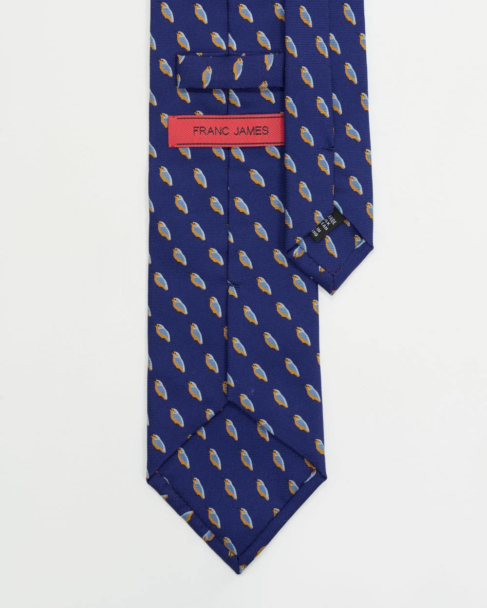 KINGFISHER PRINT SILK TIE