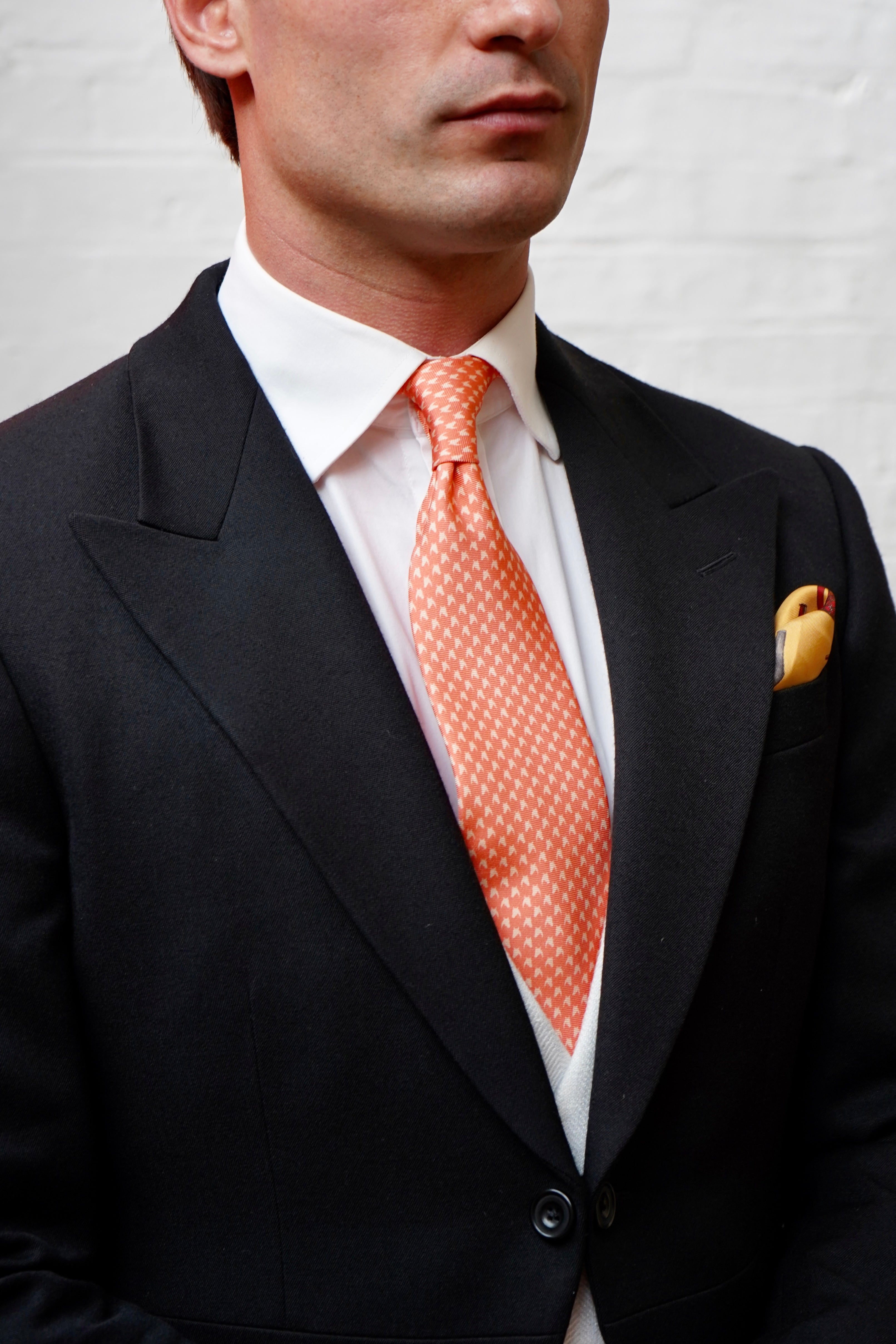 Coral Dual Tone FJ Silk Tie