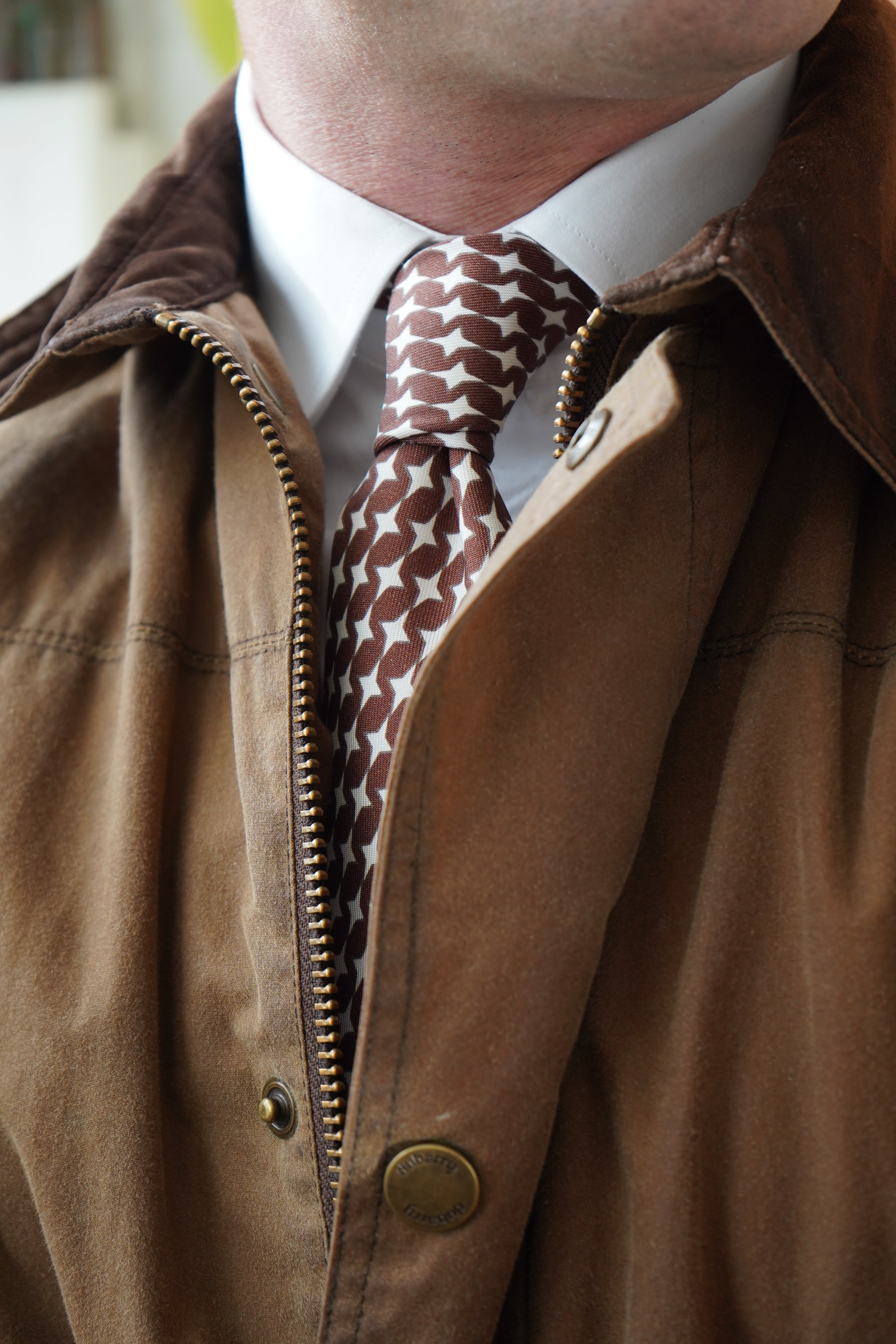 Kauto's Stars Print Silk Tie