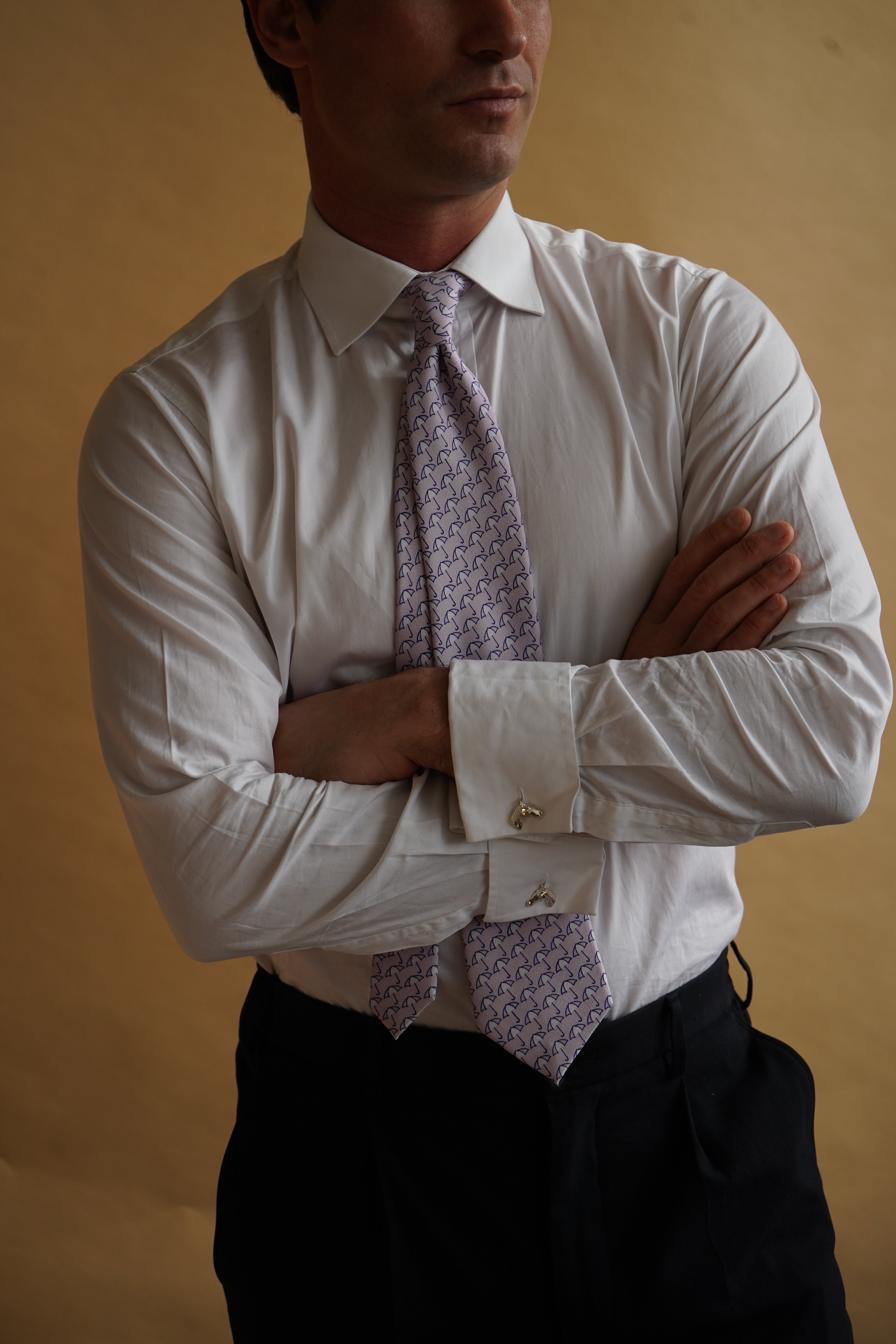 Dessie's Umbrellas Print Silk Tie