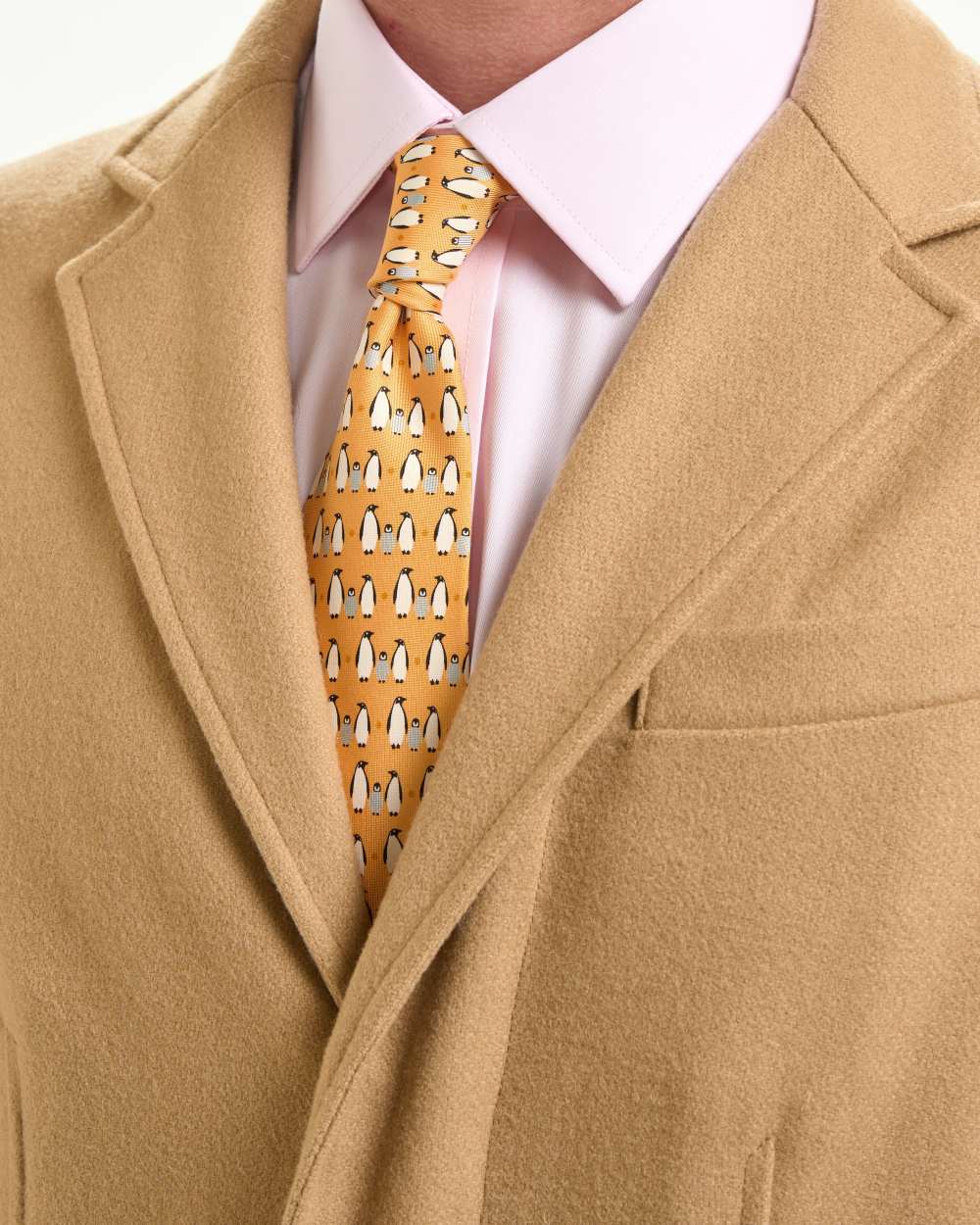 PENGUIN PRINT SILK TIE