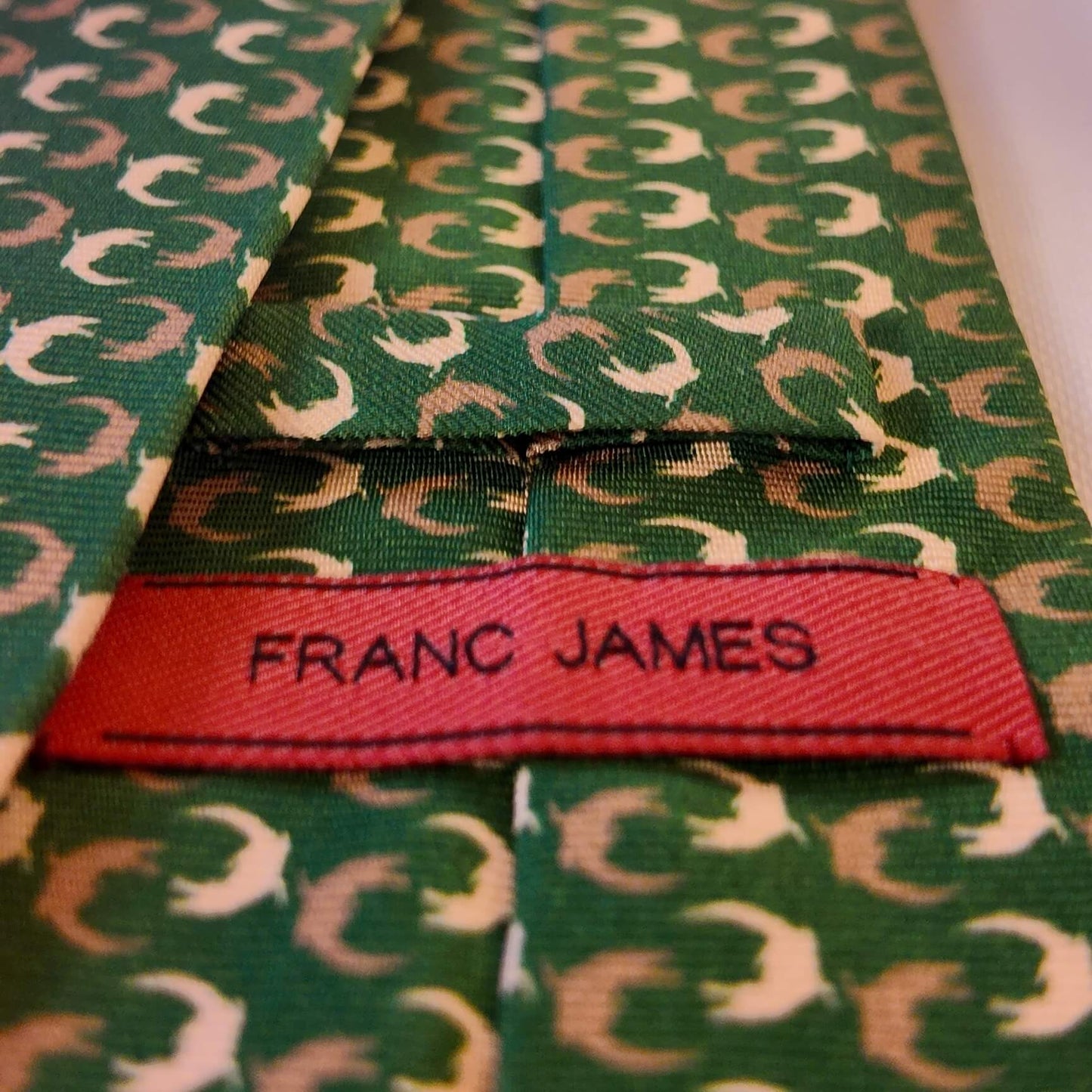 MOSS CROC SILK TIE