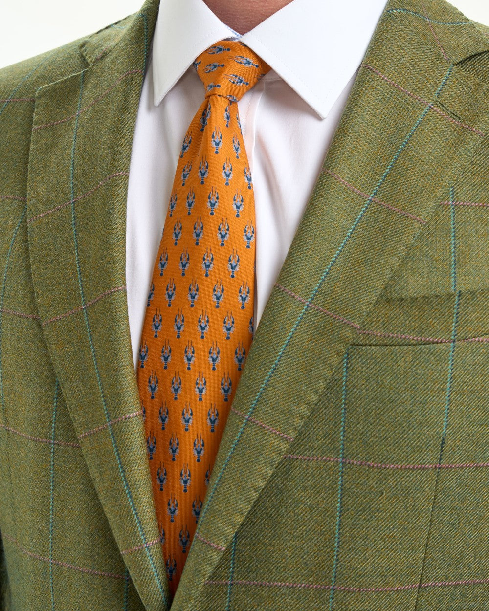 LOBSTER PRINT SILK TIE