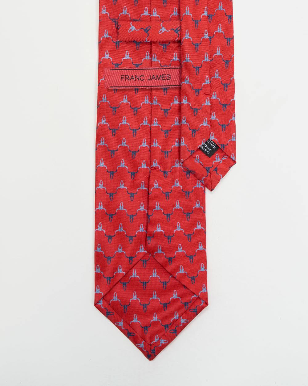BULL PRINT SILK TIE